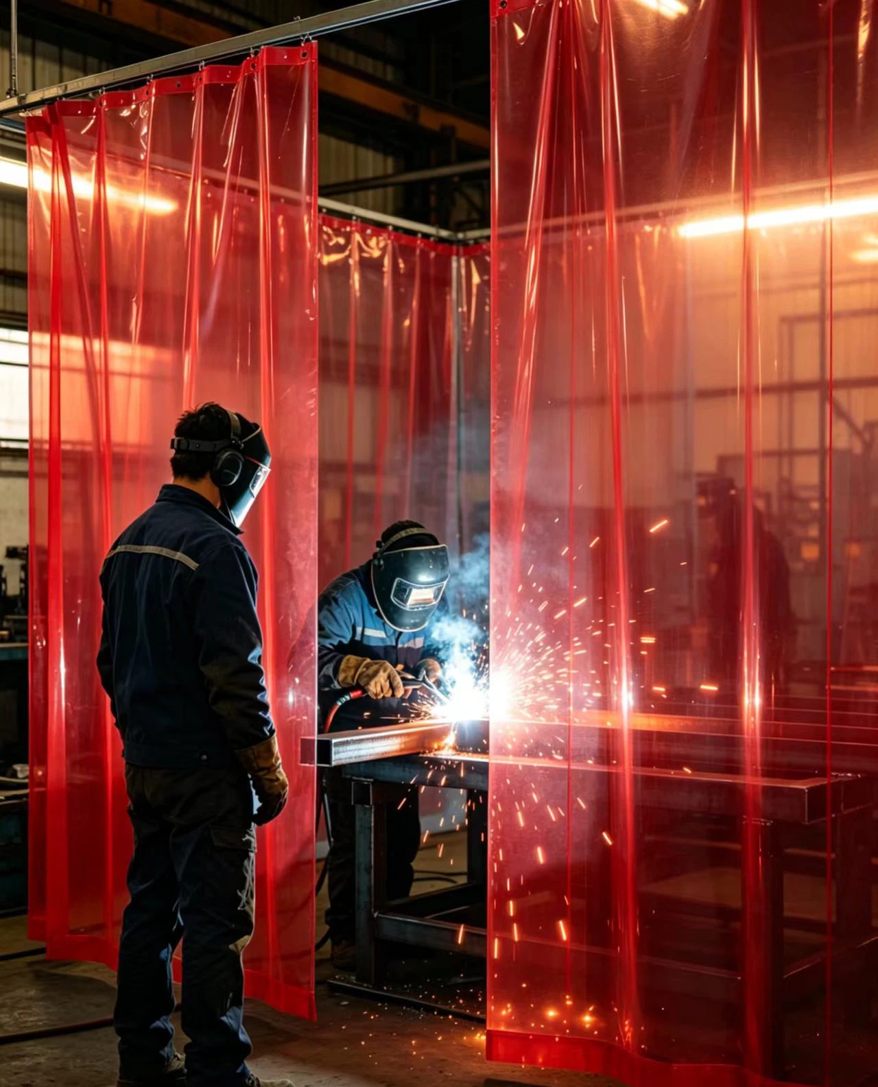 Flexible Anti-arc PVC Screen welding protection curtain Flexible Anti-arc PVC Screen welding protection curtain